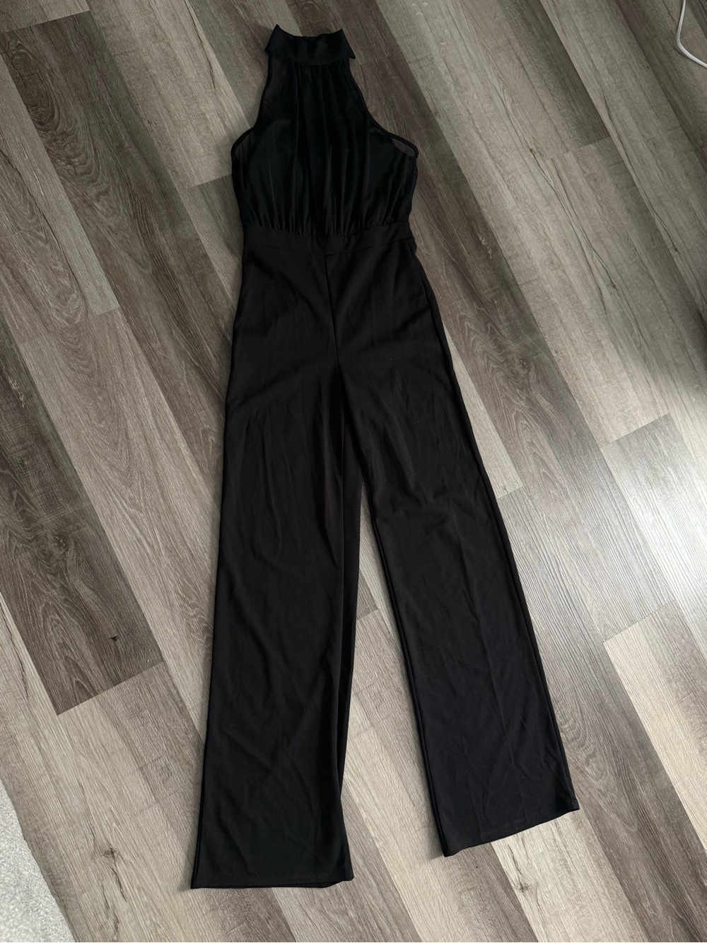 Fashion Nova Black High-Neck Wide-Leg Jumpsuit - Picture 4 of 7